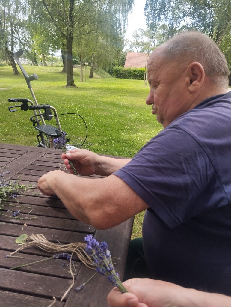 Klient svazuje levanduli